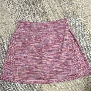 Athleta White and Pink A-Line Mini Skirt